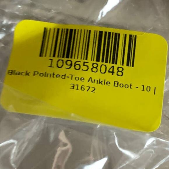 Womens Ankle Boot Size 10 Black Pointed Toe Zipper - Picture 8 of 8